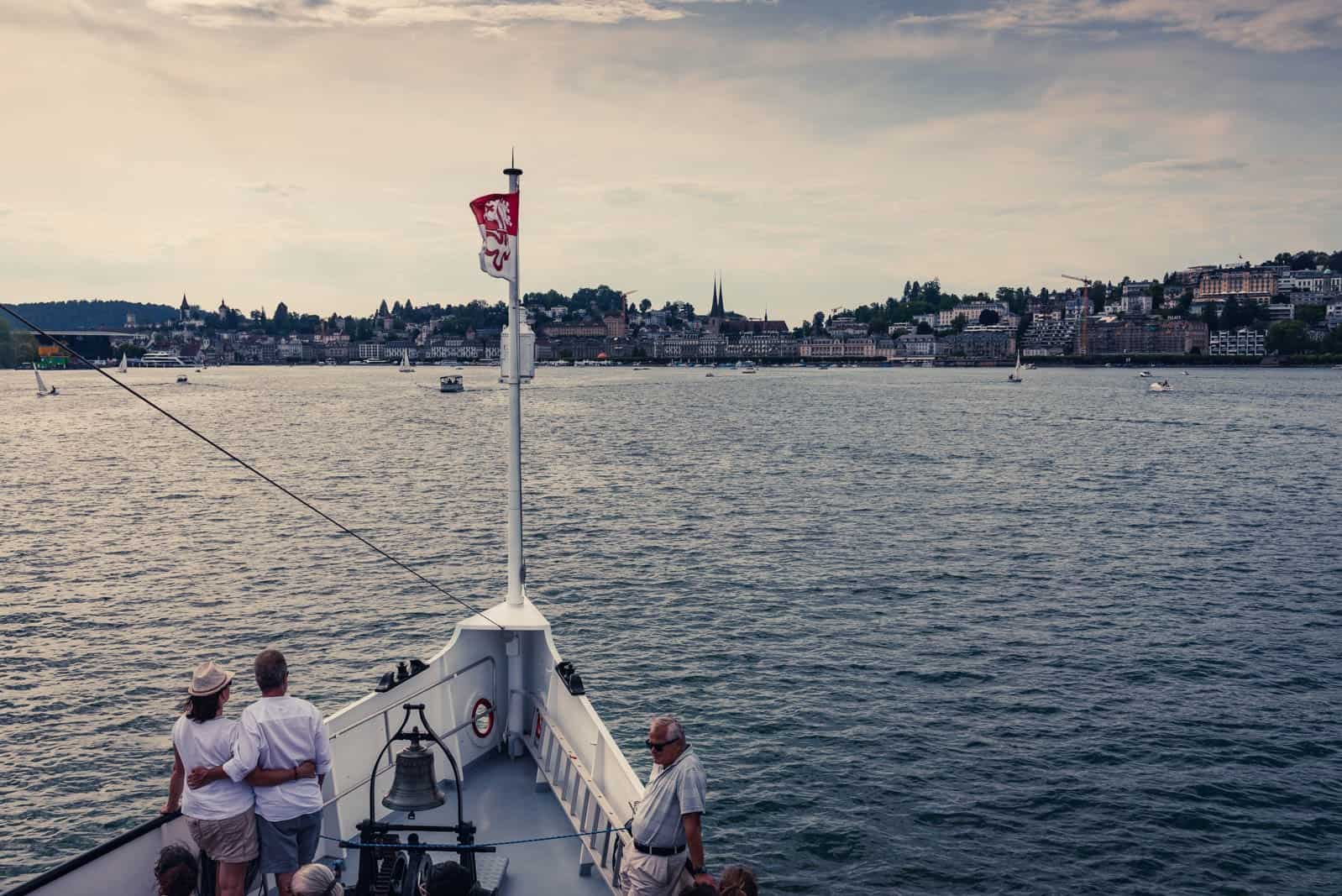 City of Lucerne seen from a steam boat City of Lucerne seen from a steam boat