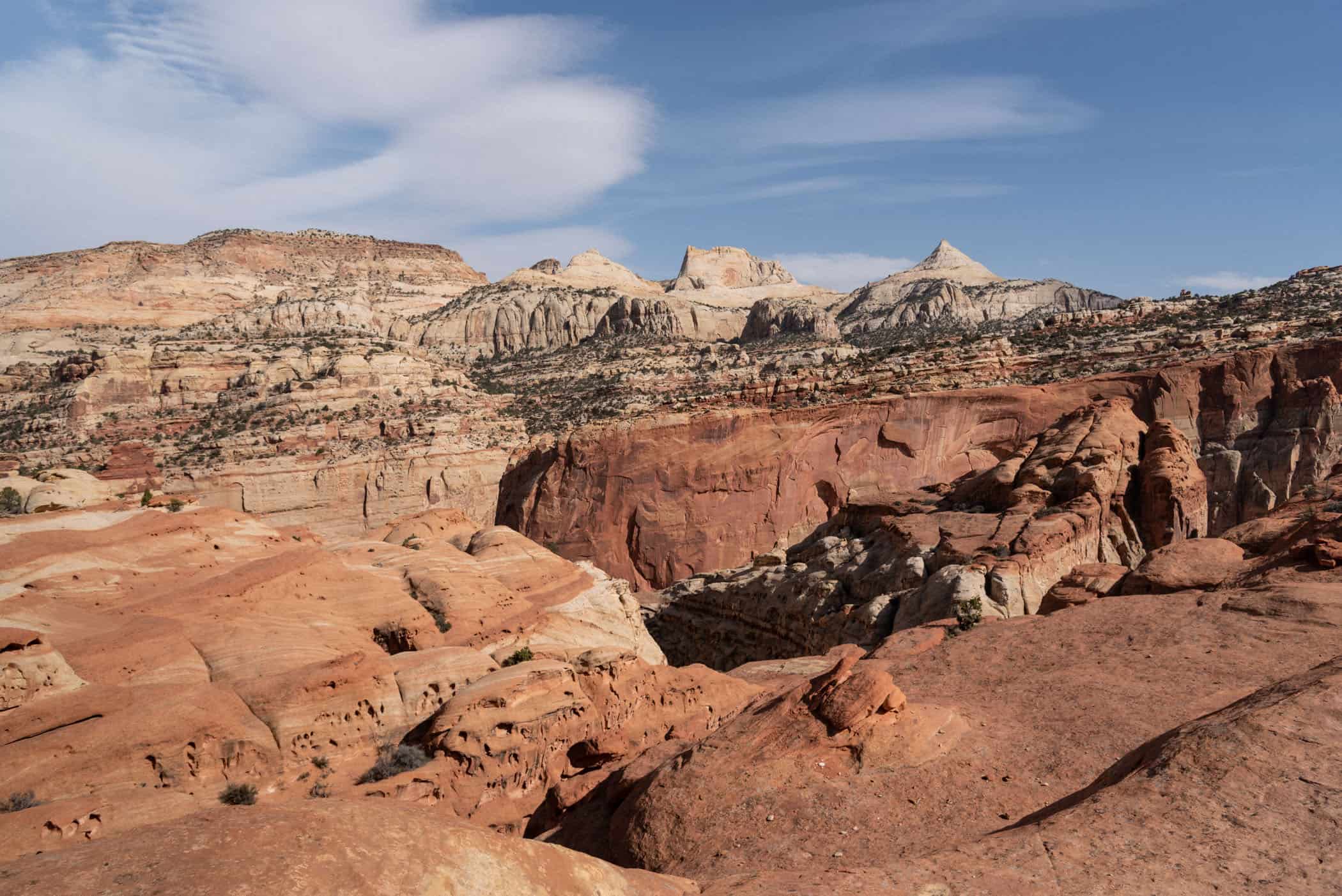 Hike Cohab Canyon to Cassidy Arch Capitol Reef tobinka