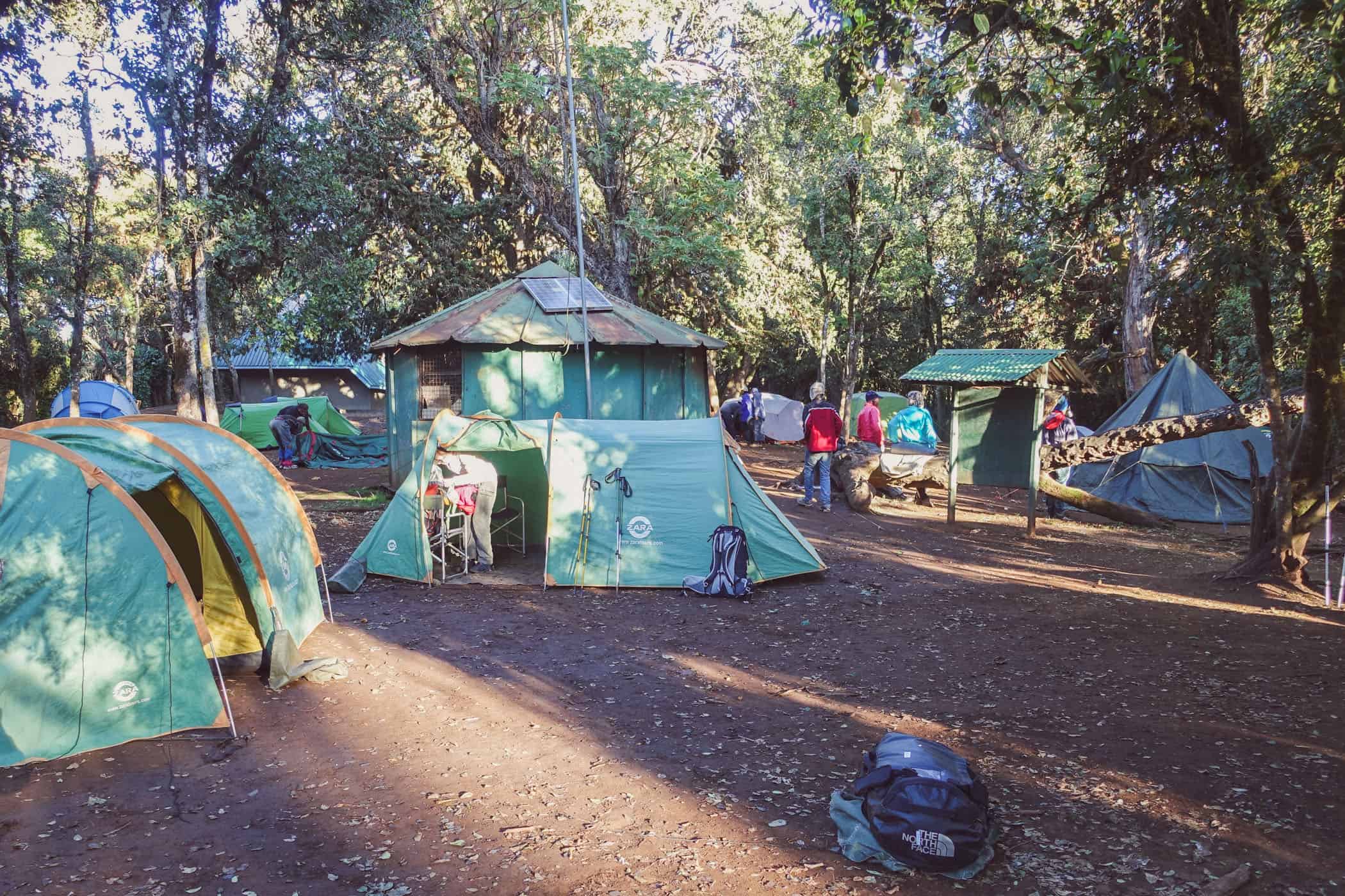 Kilimanjaro hike Lemosho route camp
