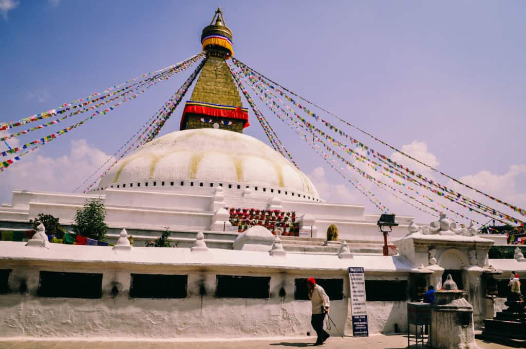 Kathmandu stupa Boudhanath UNESCO world heritage site