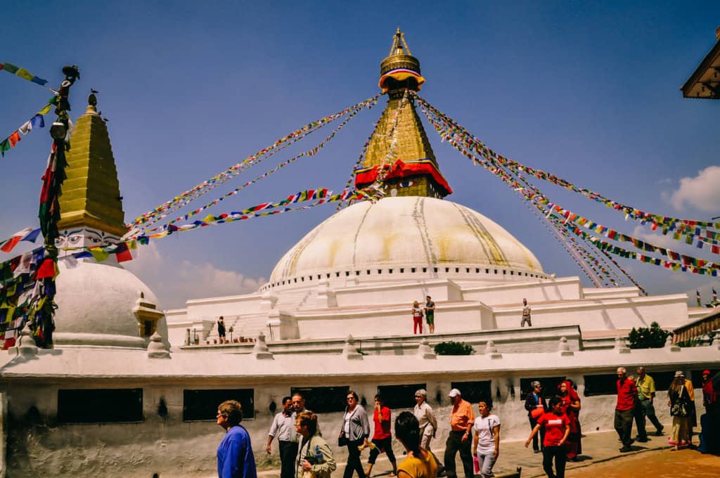 Kathmandu stupa Boudhanath UNESCO world heritage site