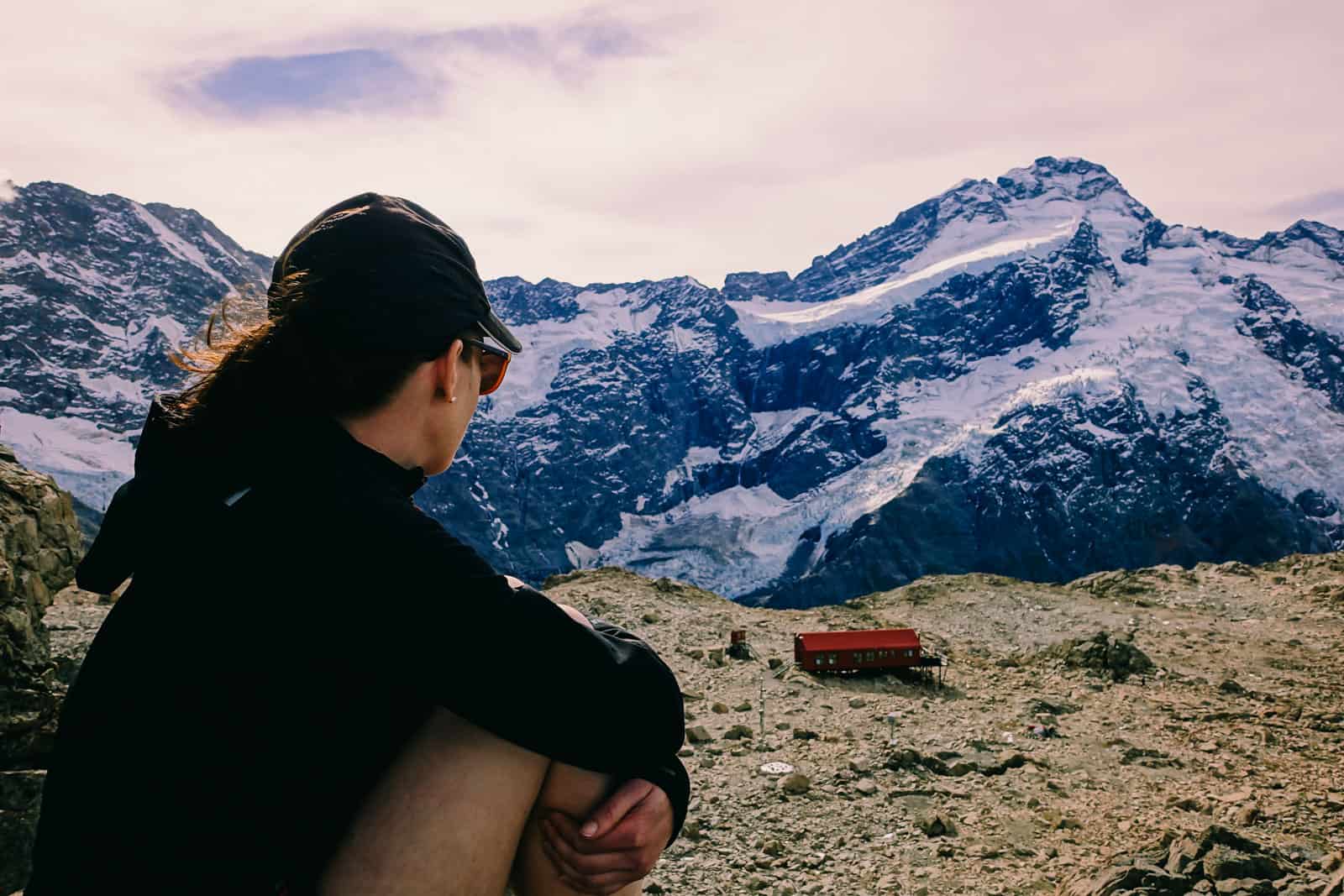 New Zealand Mount Cook National Park, Muller hut, hike