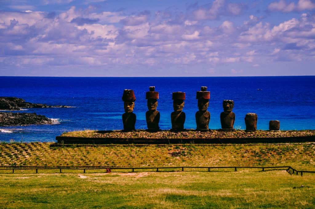 Easter Island Moai Ahu Nau Nau