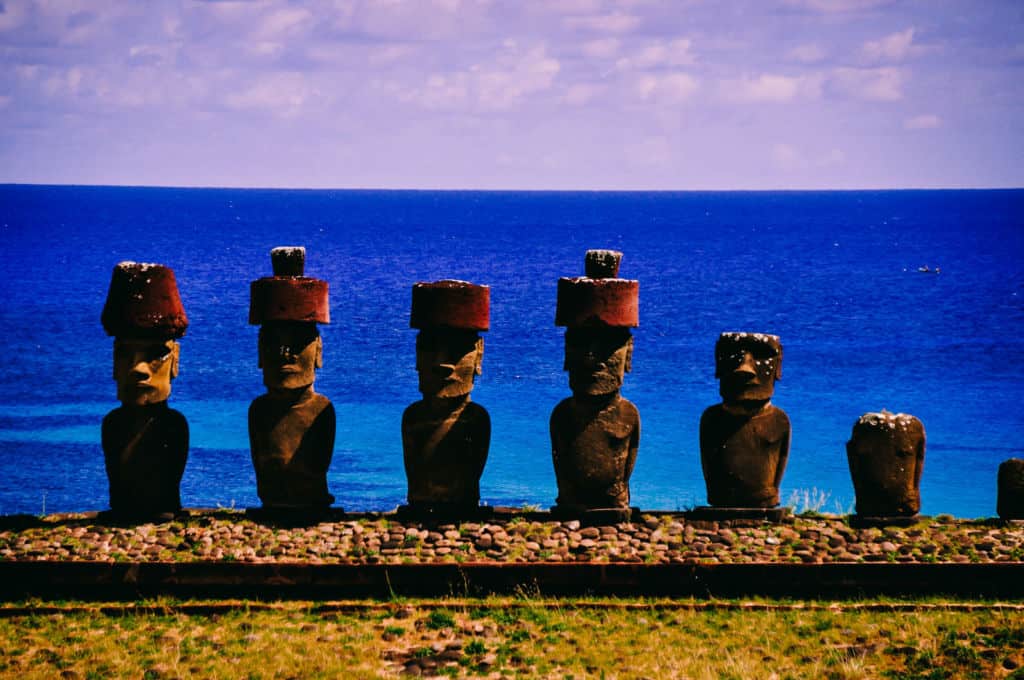 Easter Island Moai Ahu Nau Nau