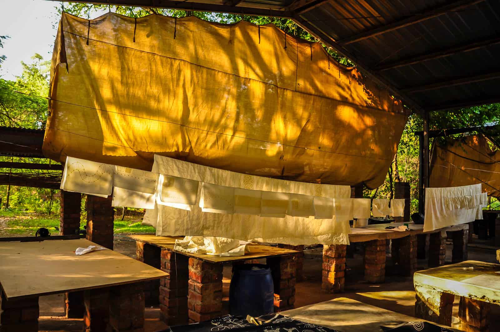 Zambia local handcraft dye factory