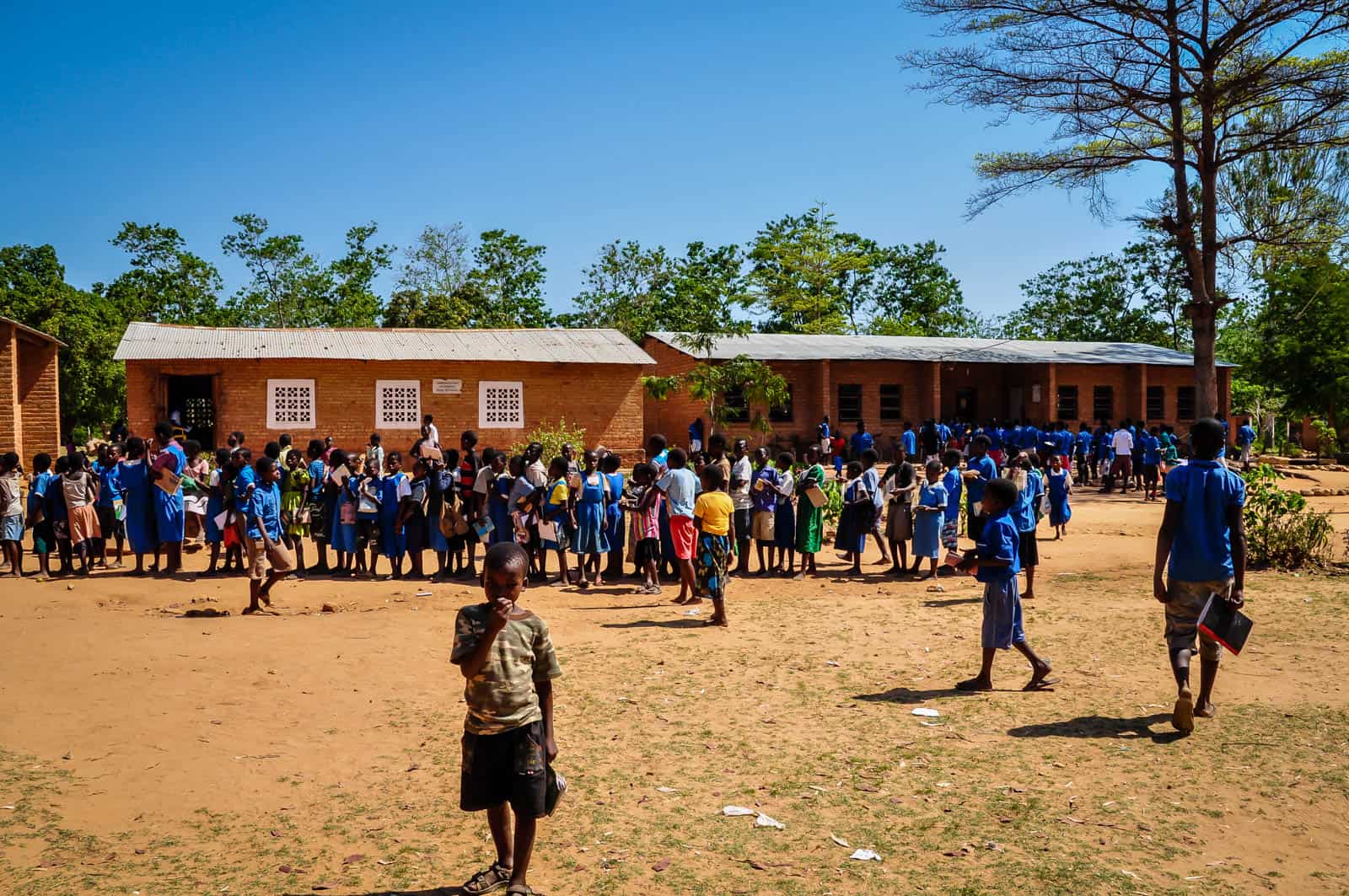 Malawi childrin playing during school break