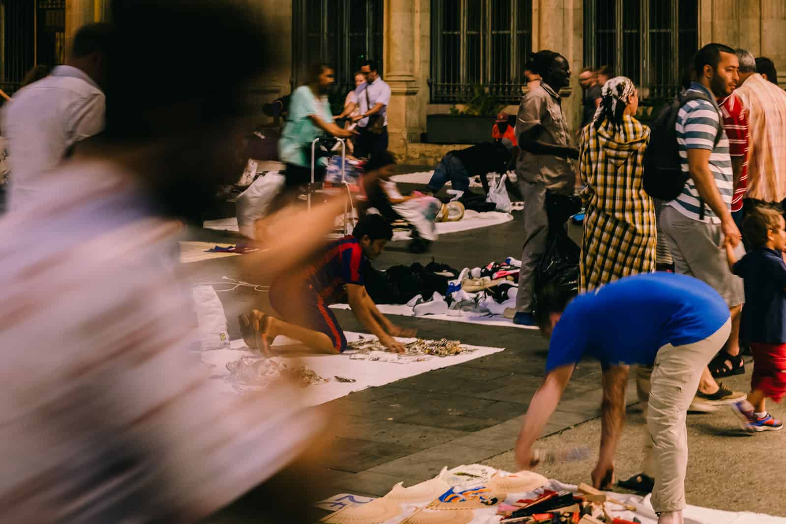 Barcelona city at night