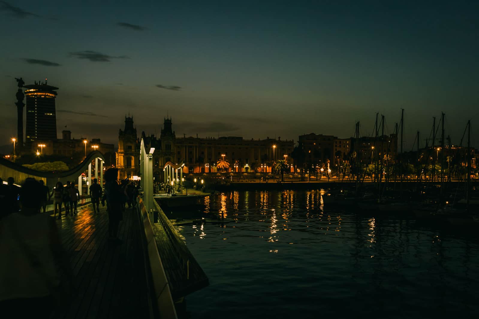 Barcelona city at night