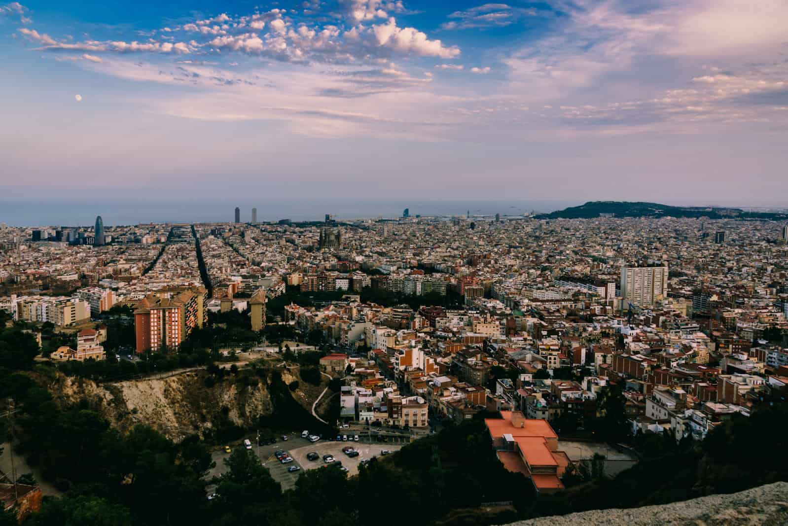 Barcelona view from Bunkers del Carmel