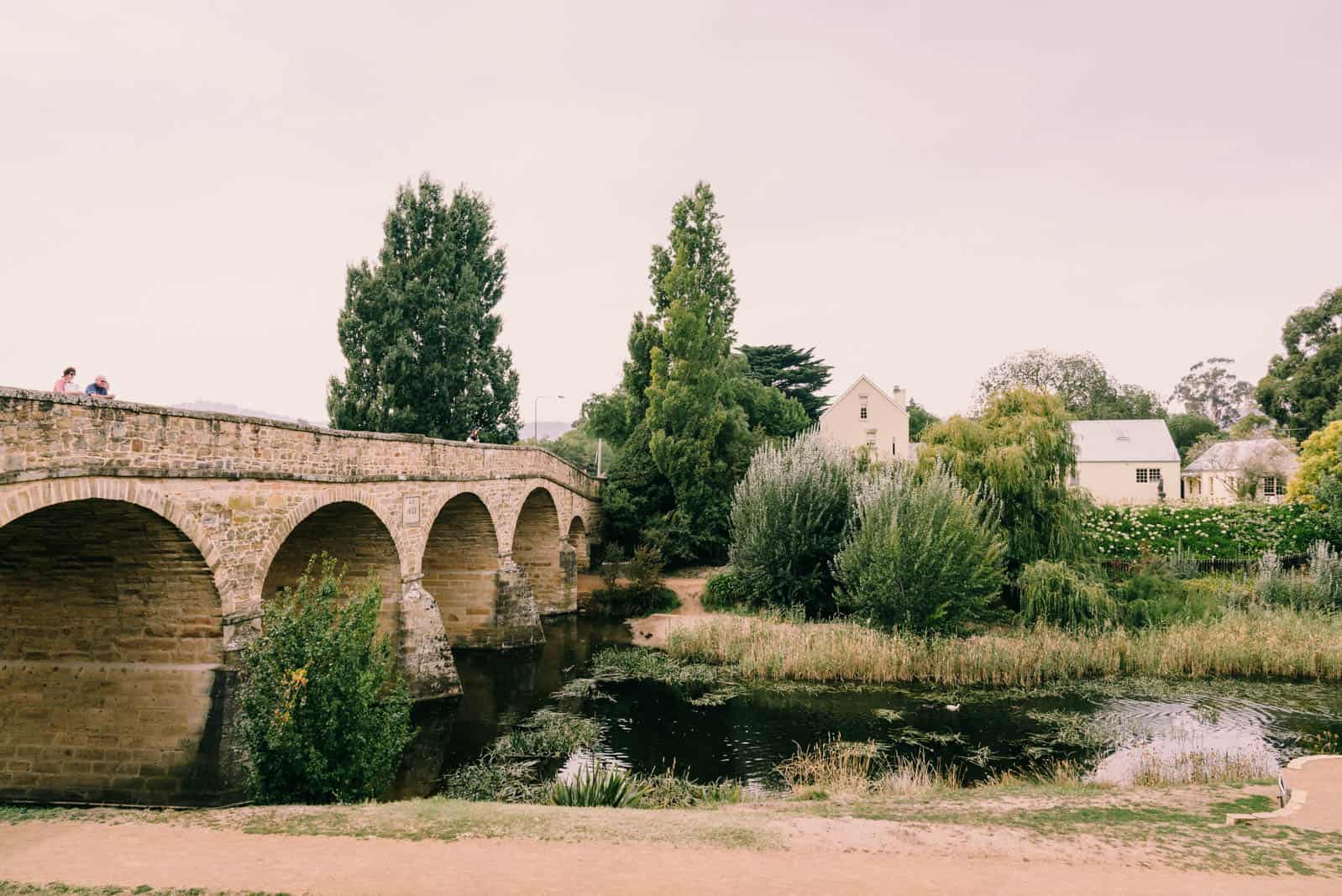 Richmond old stone bridge over river