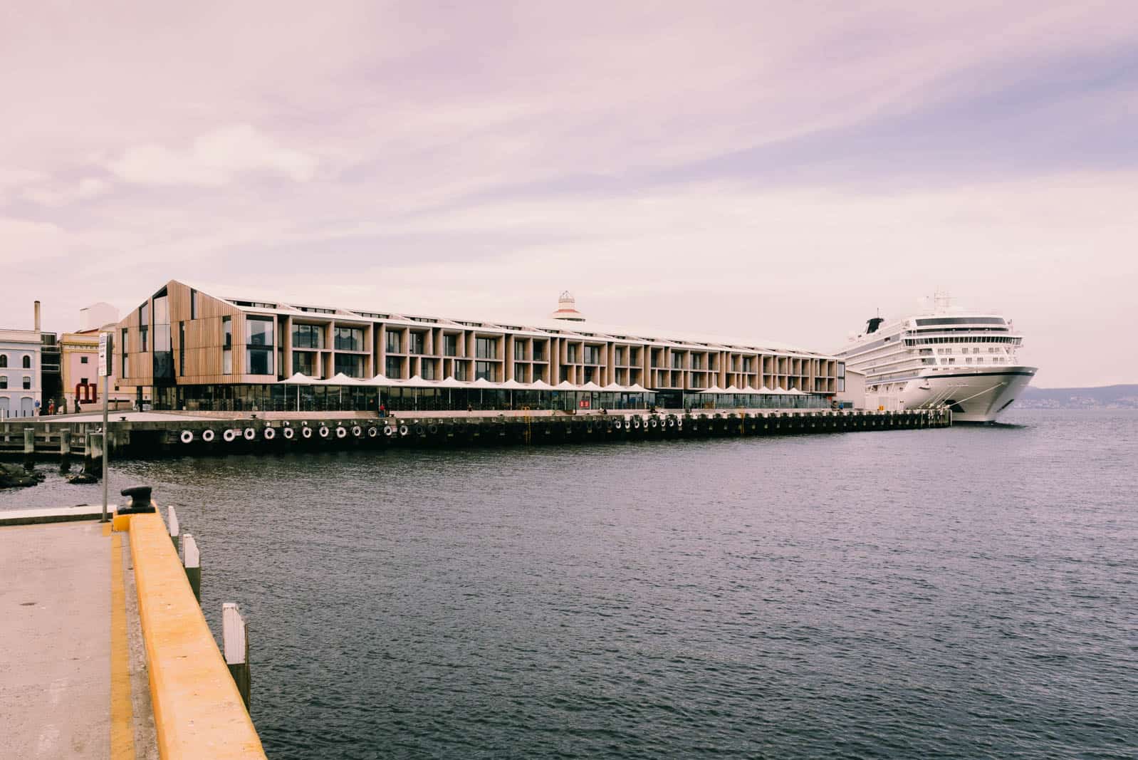 cruise ship at Hobart wharf