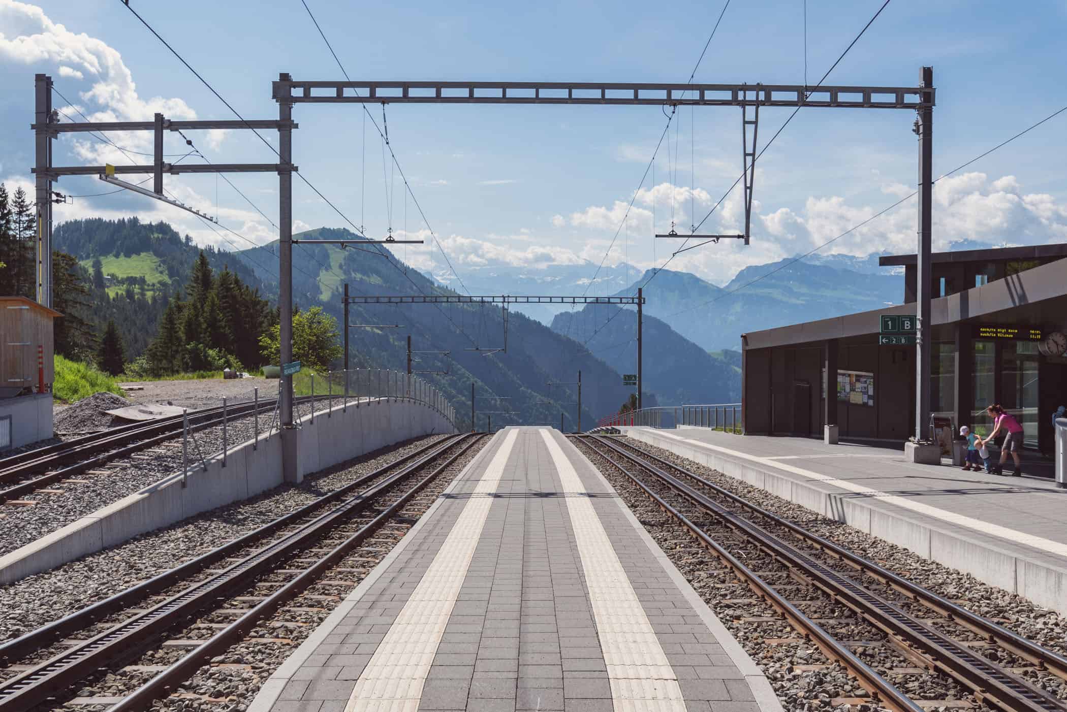 Hiking Rigi, train station Rigi Kaltbad-First