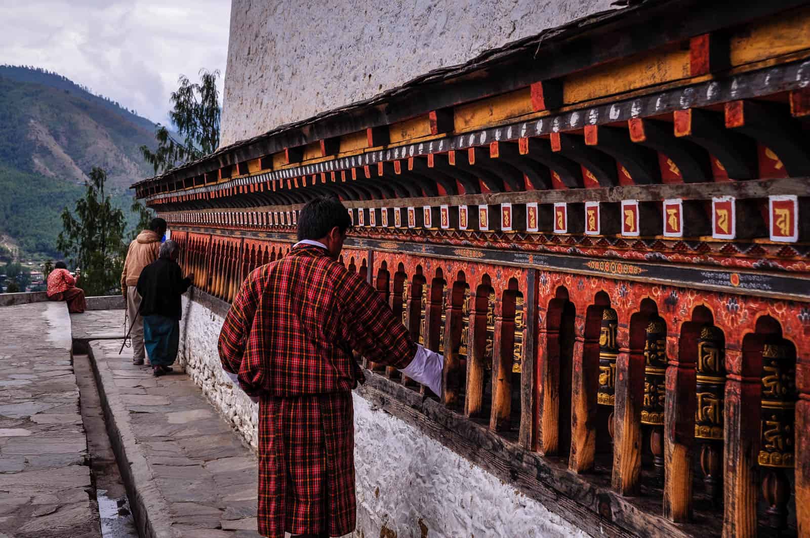 Bhutan Thiumphu prayer mills
