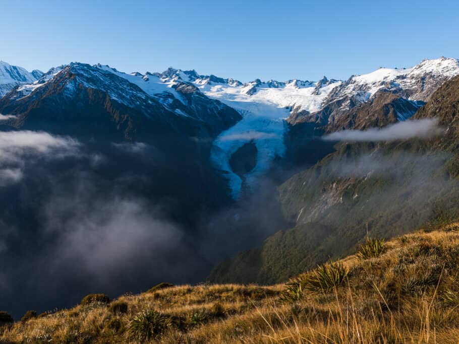 View of Franz Josef Glacier from Alex Knob summit
