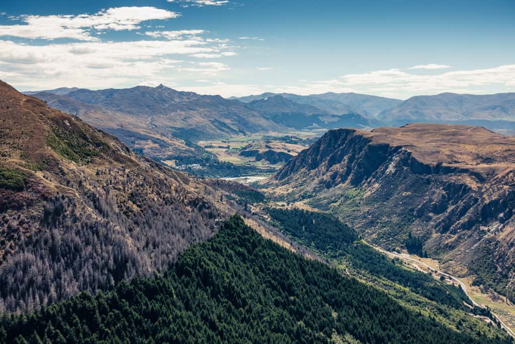 Queenstown Hill and Arthur's Point seen from Ben Lomond Track