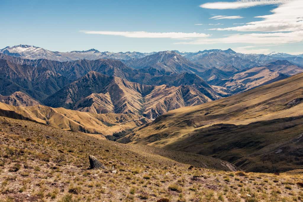 Mountain range seen from Ben Lomond Track