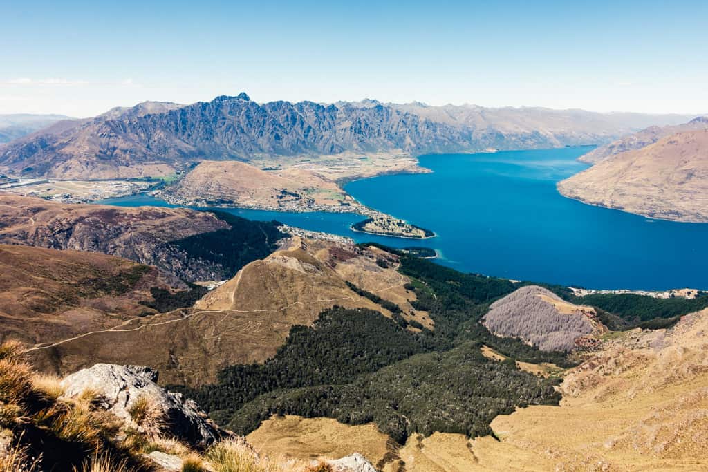 View of Lake Wakatipu from Ben Lomond summit