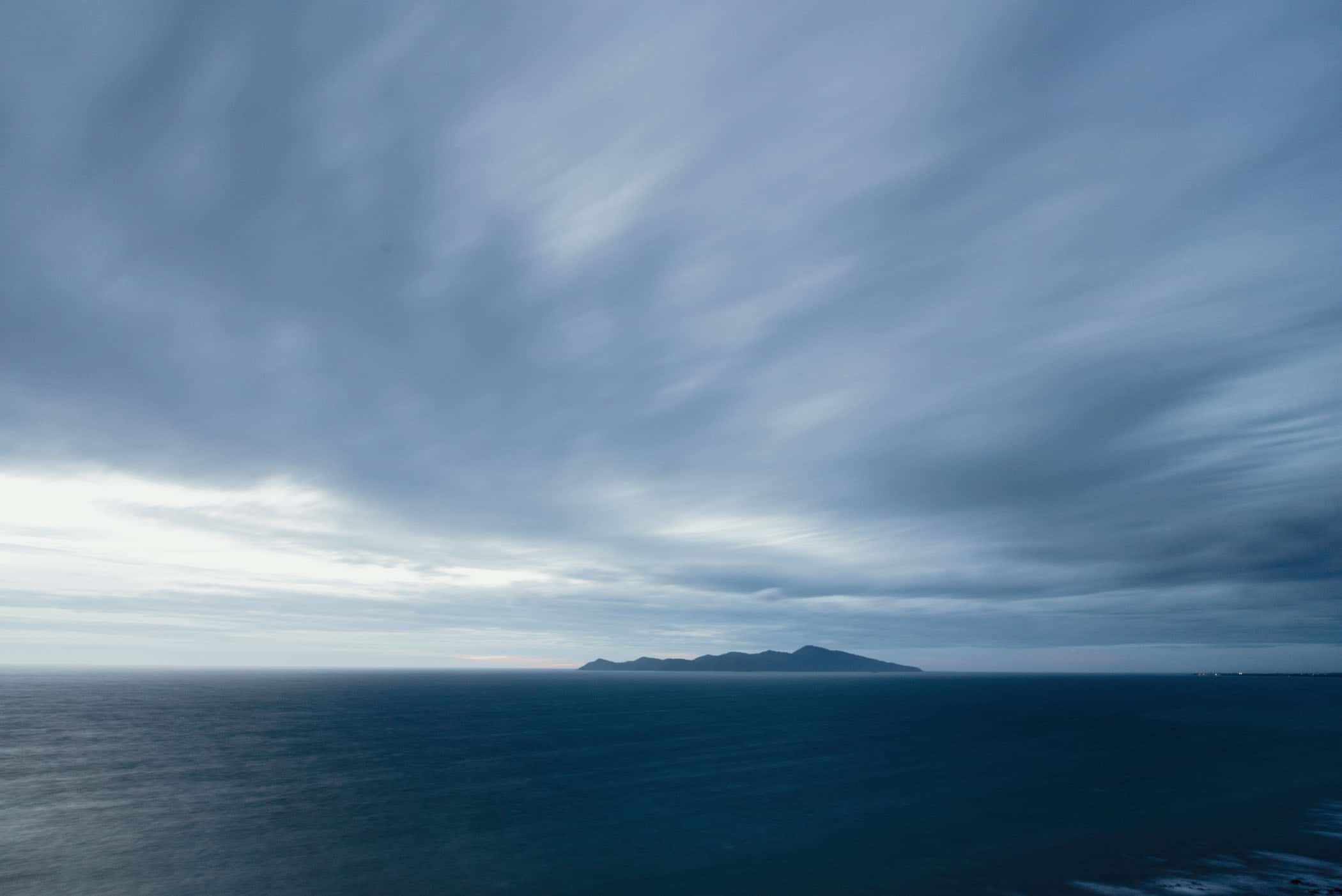 View from Escarpment Track Wellington at sunset
