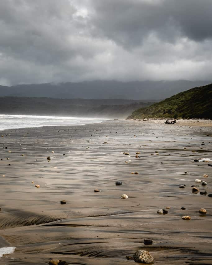 Beach section on first day of Humpridge Track