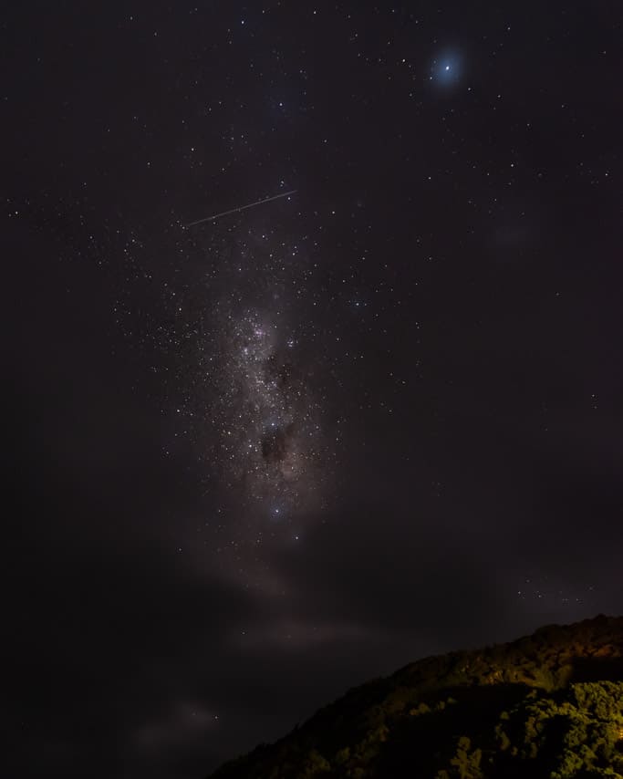 Night sky over Okaka Lodge Humpridge Track