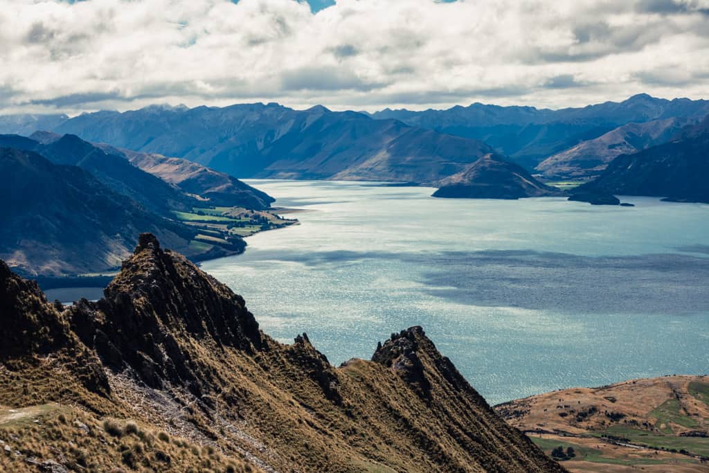 View of Lake Hawea from Isthmus Peak Track