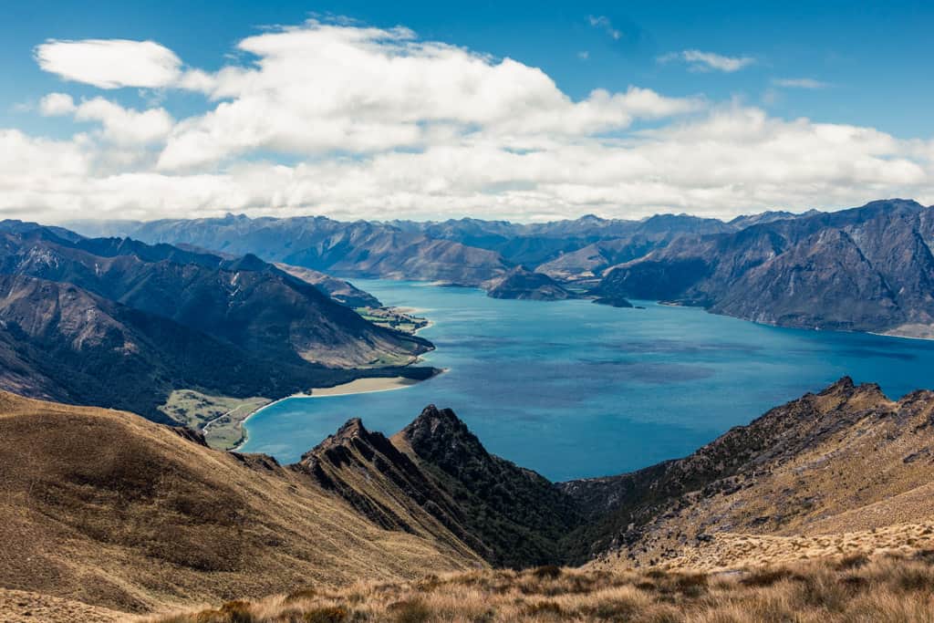 View of Lake Hawea from Isthmus Peak Track