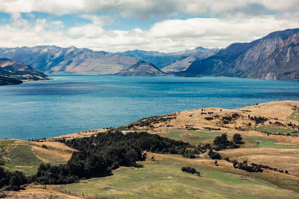 View of Lake Hawea from Isthmus Peak Track