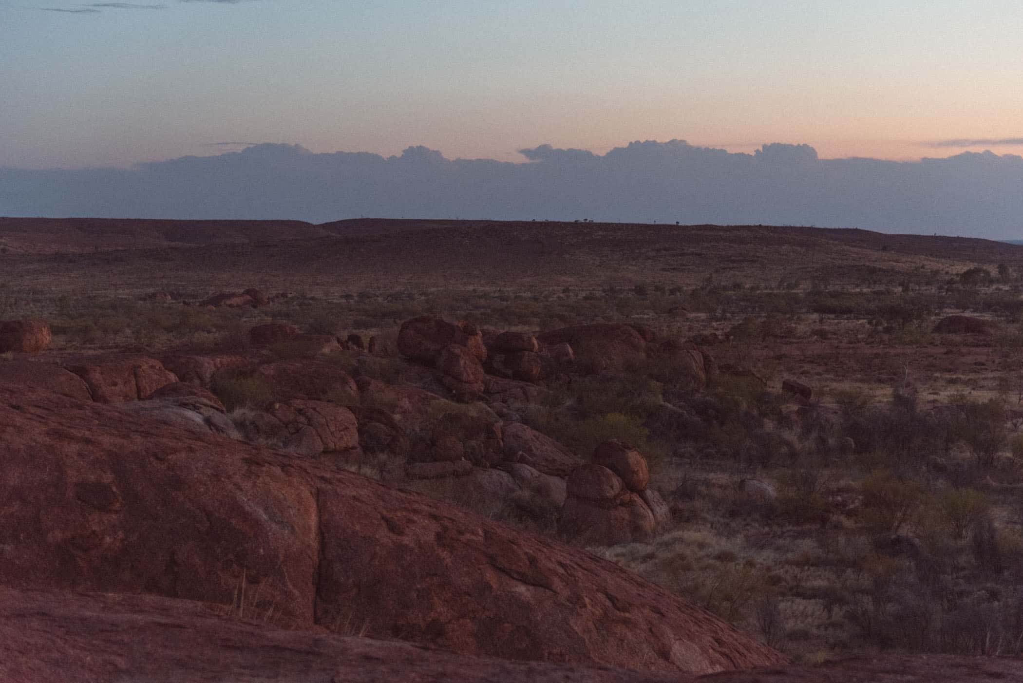 Karlu Karlu Devil's Marbles at sunset