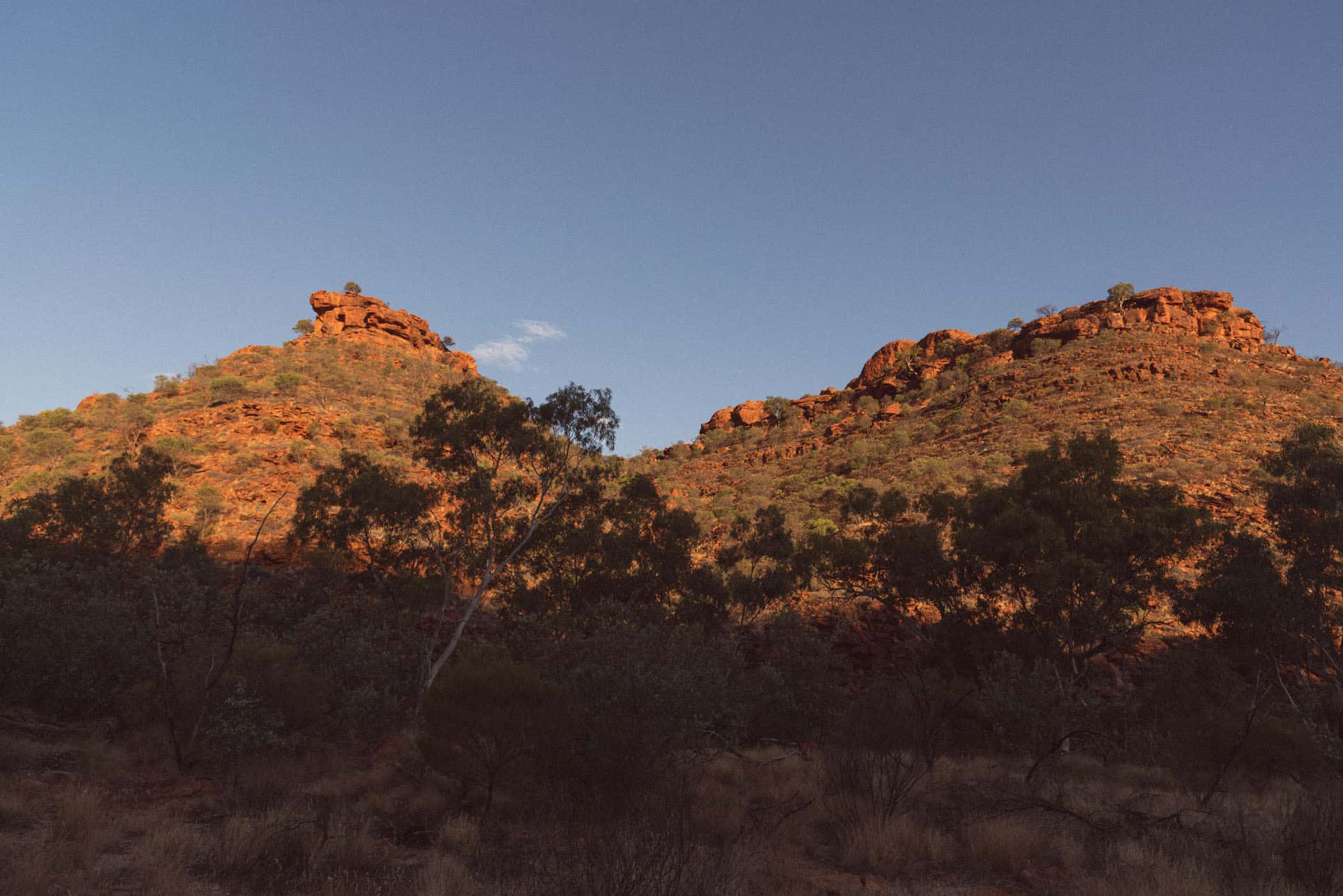 Kings Canyon Creek Walk sunset