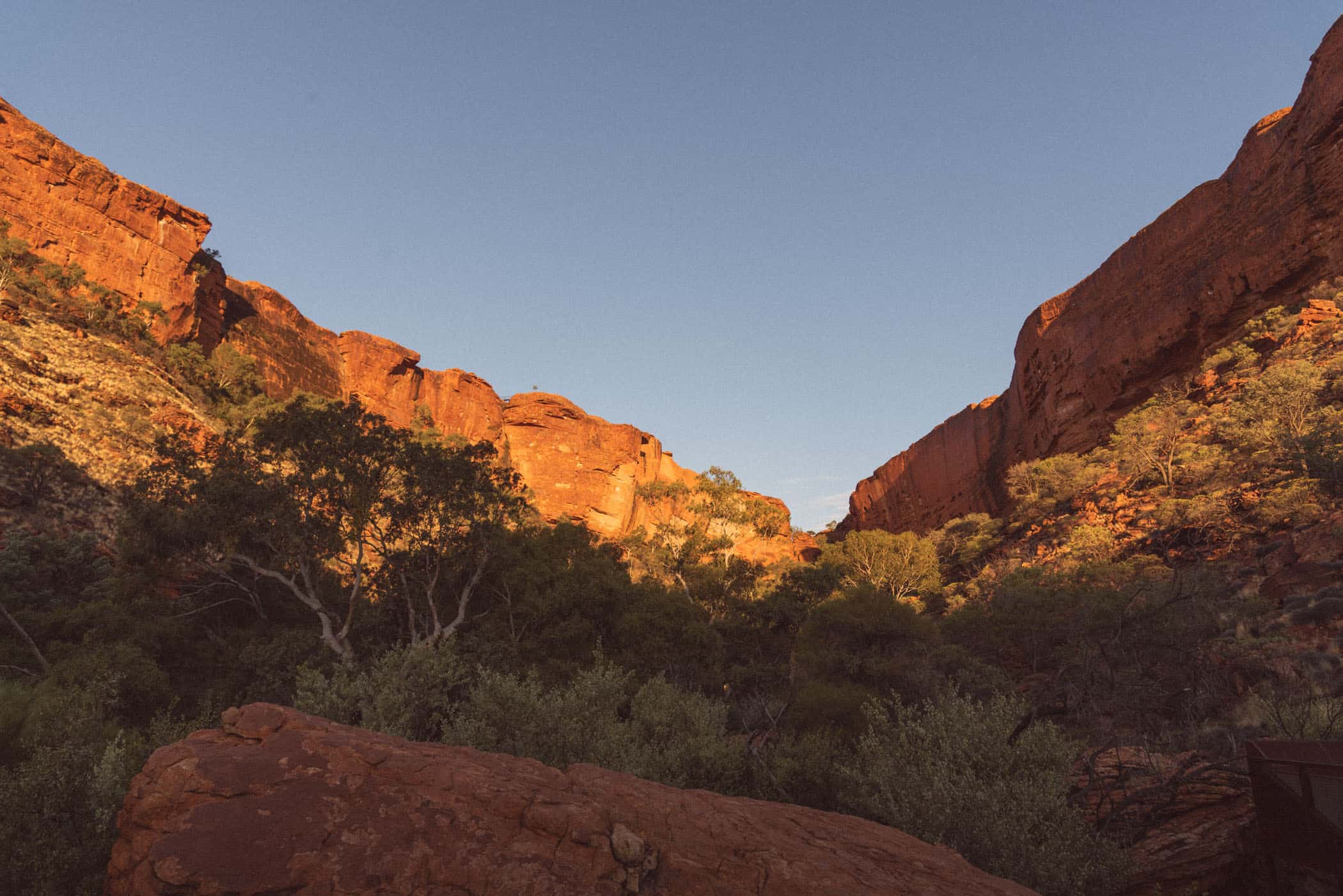 Kings Canyon Creek Walk sunset