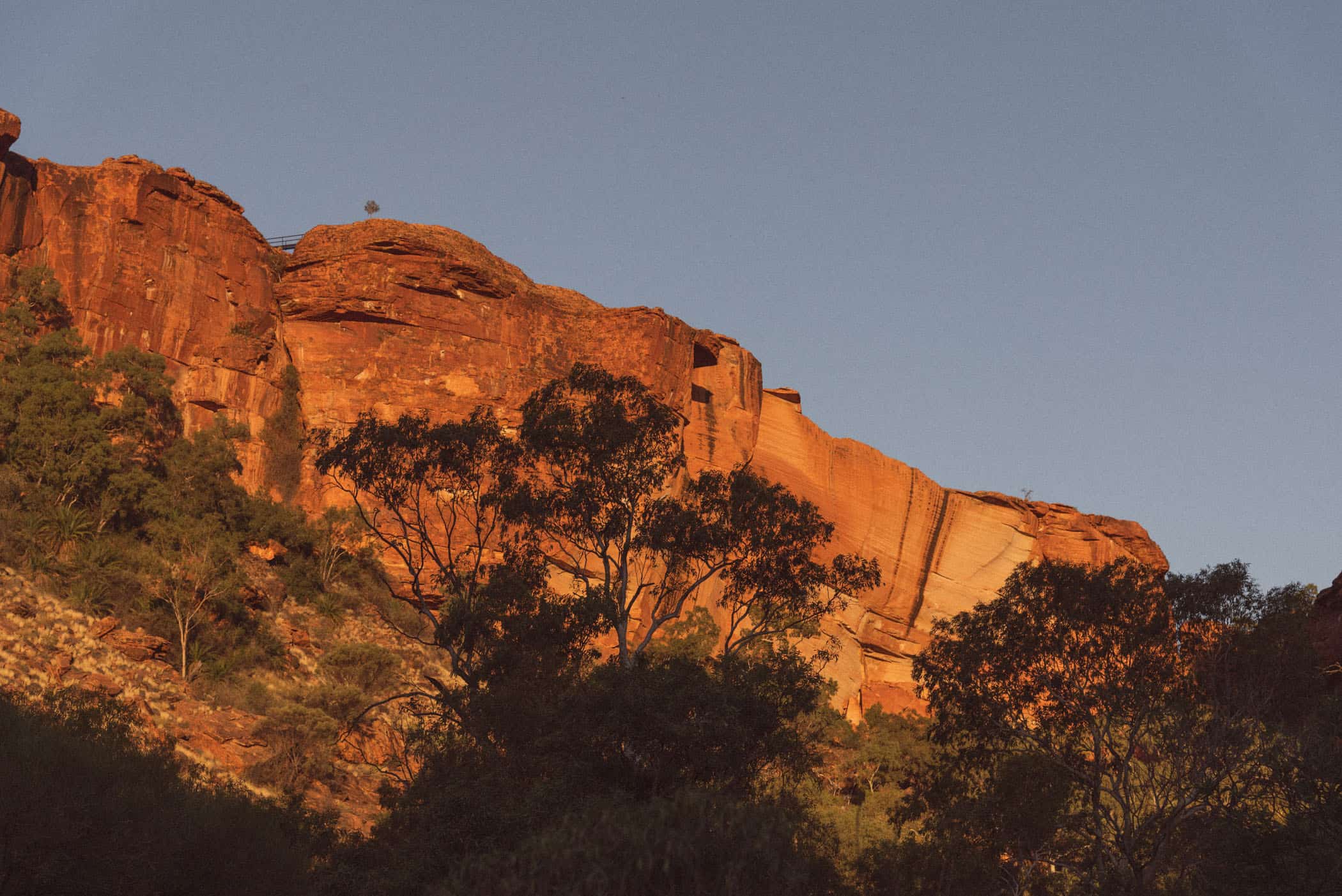 Kings Canyon Creek Walk sunset