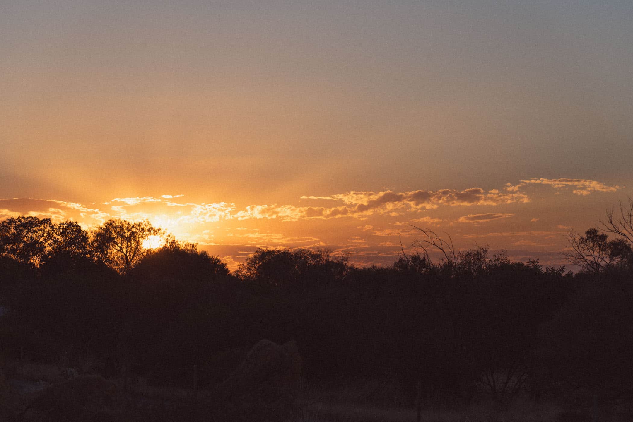 Kings Canyon Creek Walk sunset