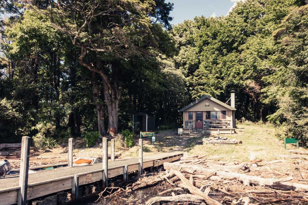 Coldwater Hut at Lake Rototiti with jetty
