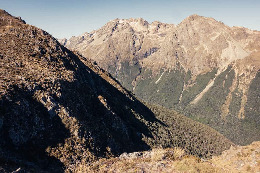 View from Travers saddle into Sabine valley