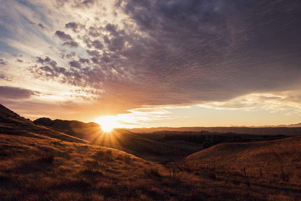 Sunset at Omaka Valley Hut