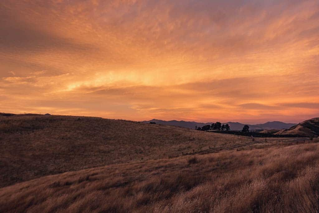 Shortly after sunset at Omaka Valley Hut