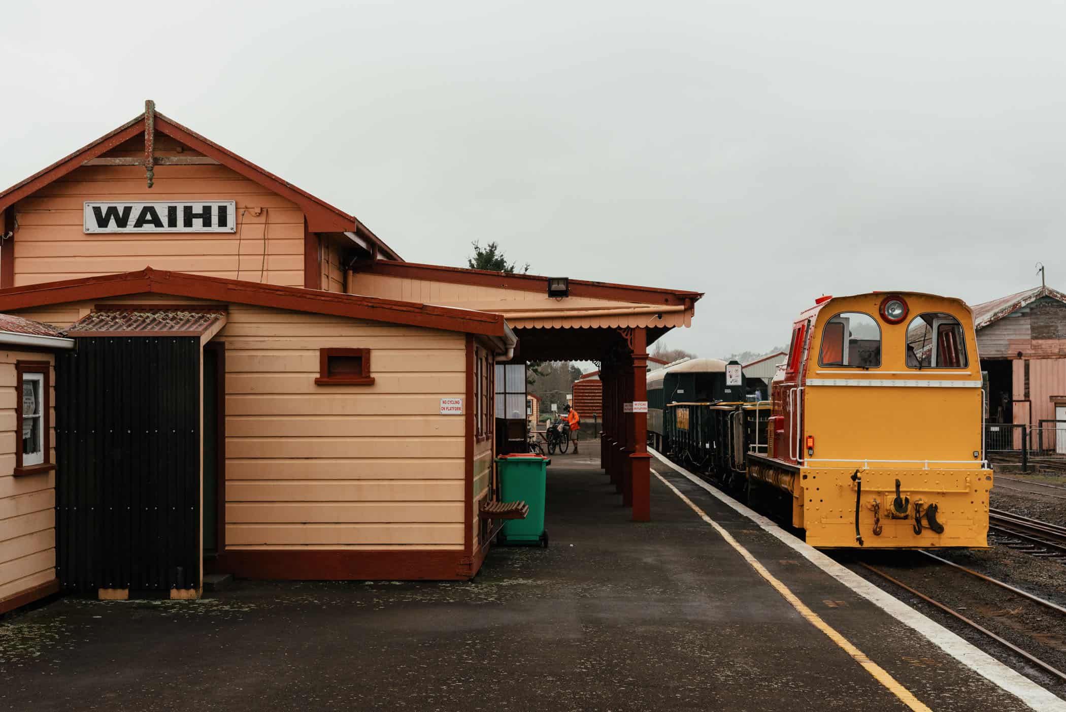 historic Waihi station on Hauraki Rail Trail