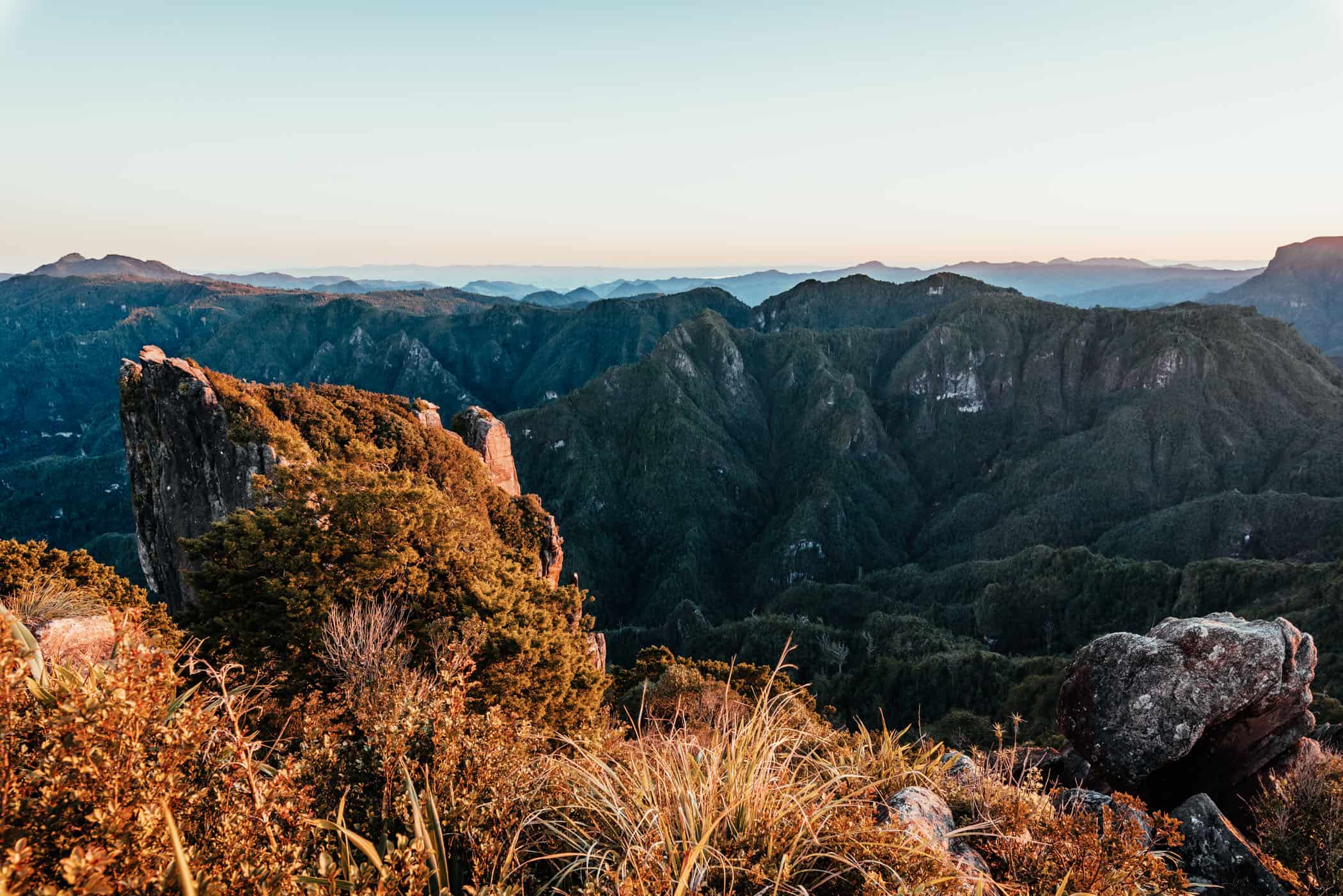 sunset at Coromandel Pinnacles
