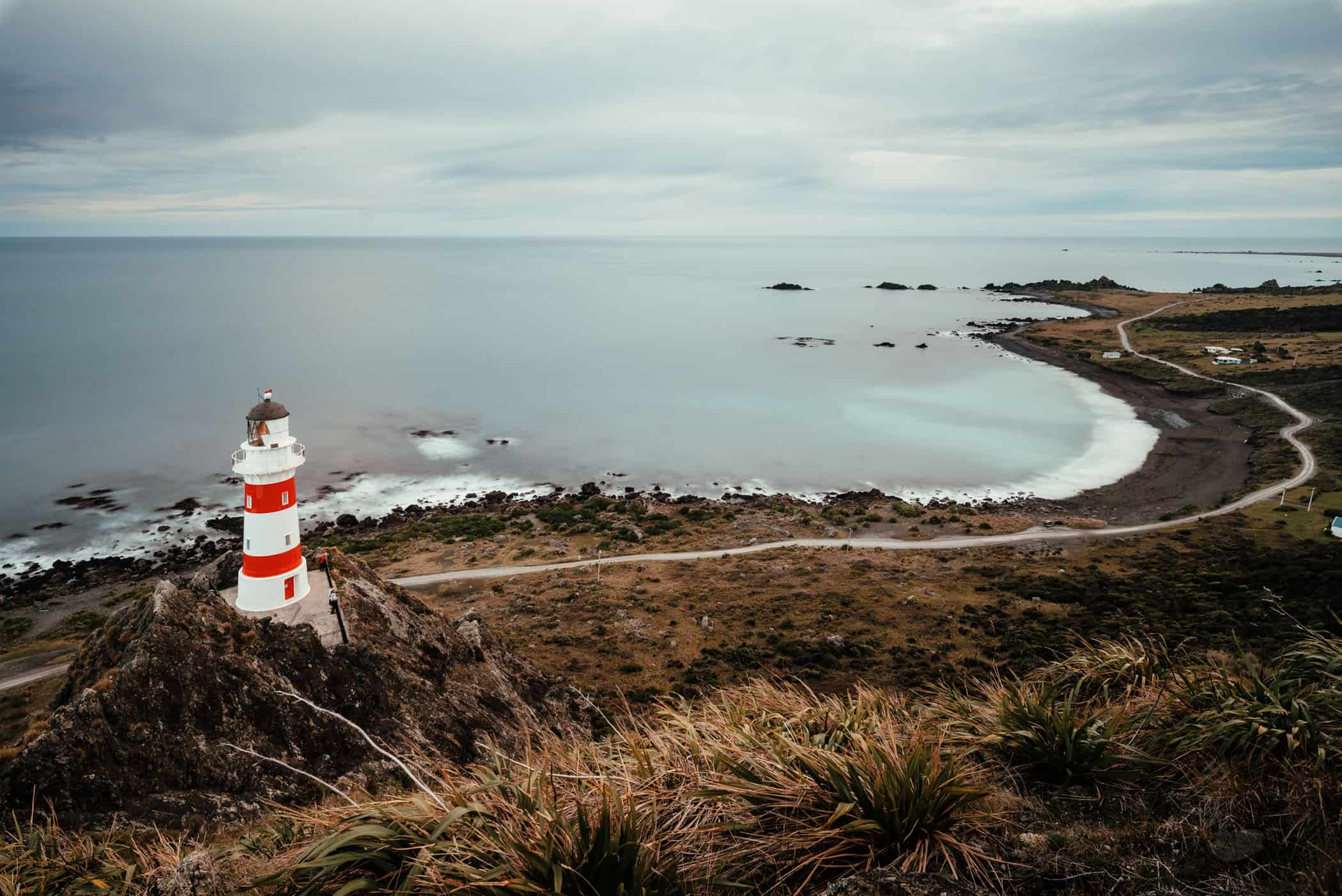 Cape Palliser Lighthouse at sunset