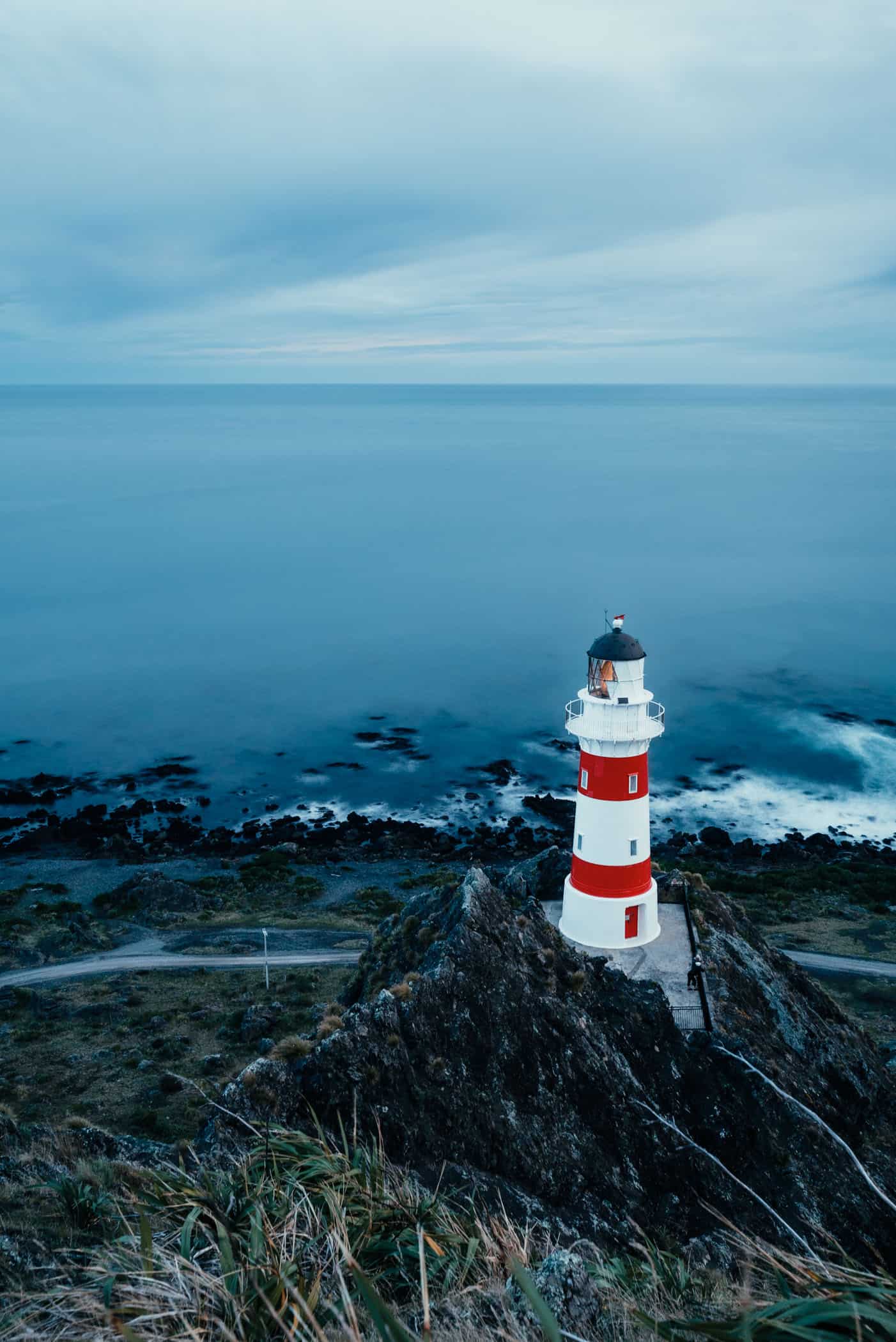 Cape Palliser Lighthouse at sunset