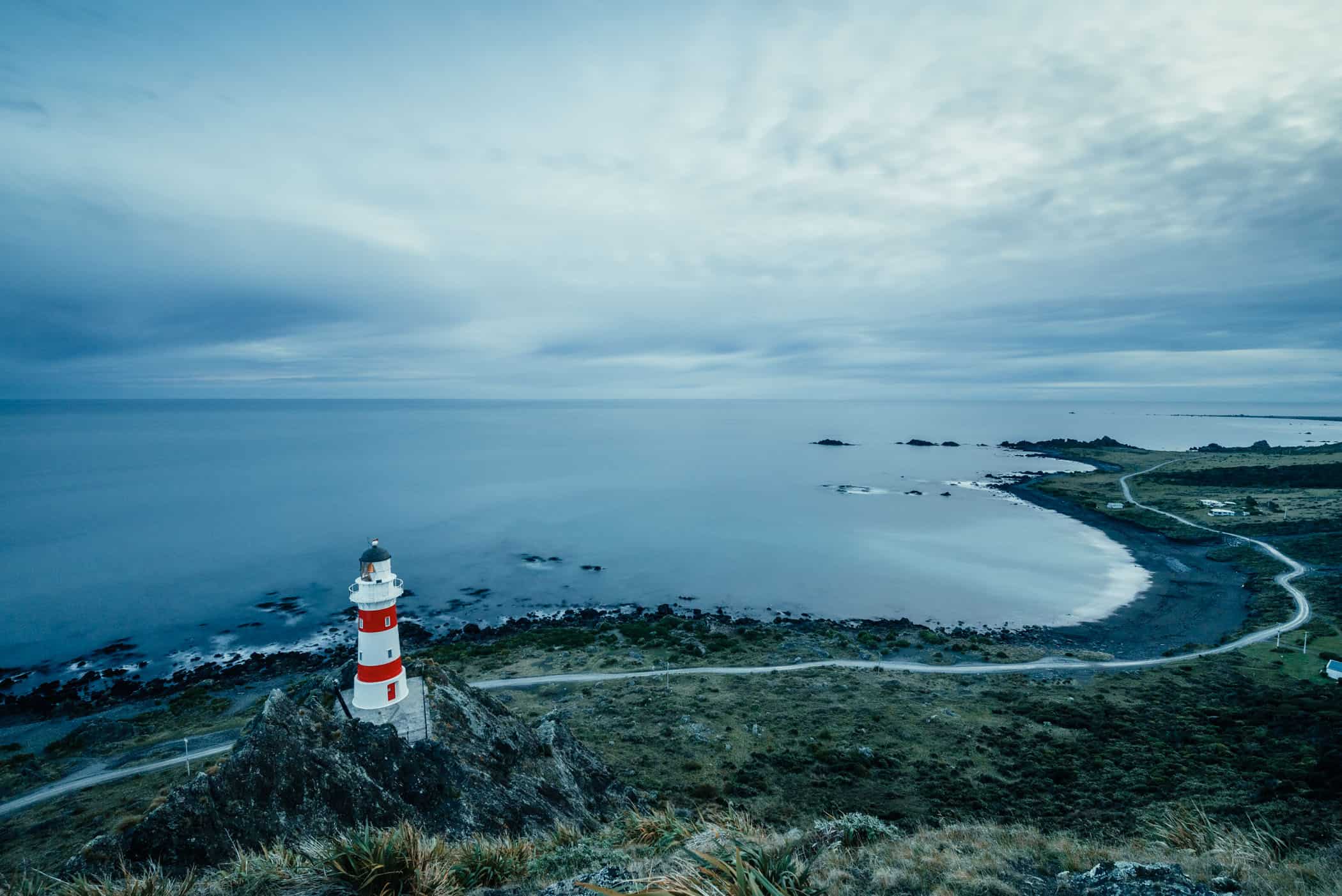 Cape Palliser Lighthouse at sunset