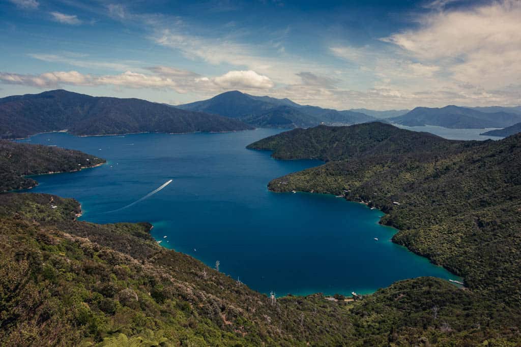 Blackwood Bay seen from Charlotte Track