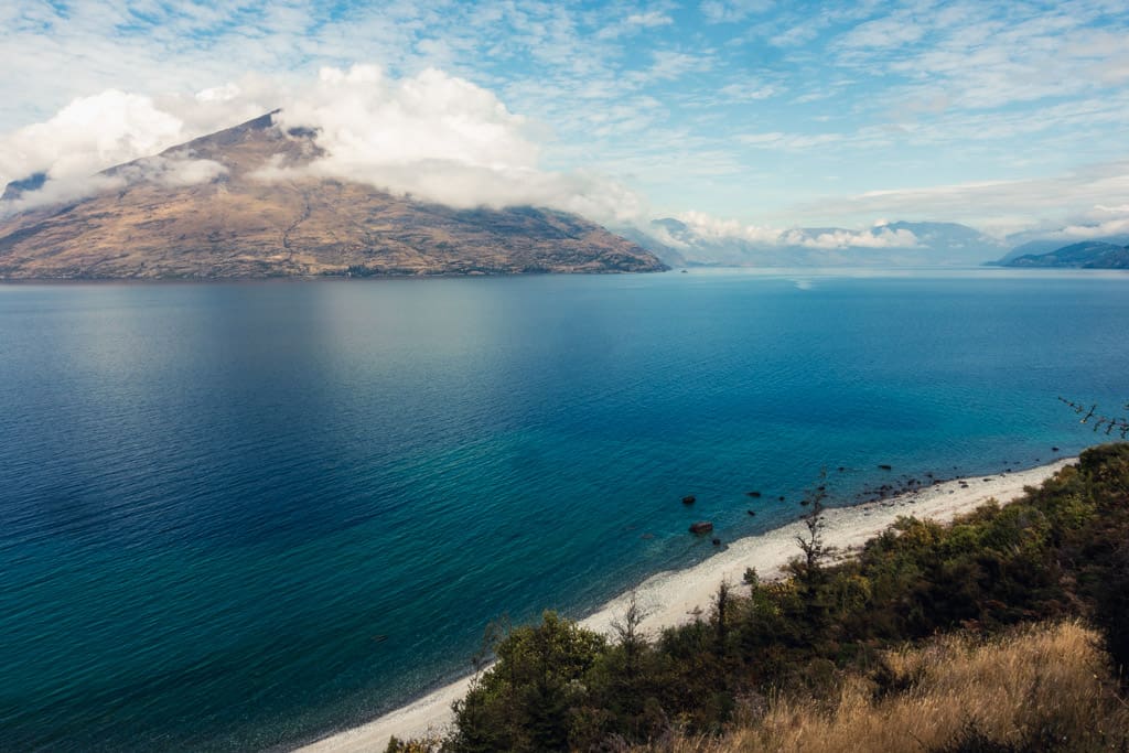 View of Lake Wakatipu from Queenstown Cycle Trail