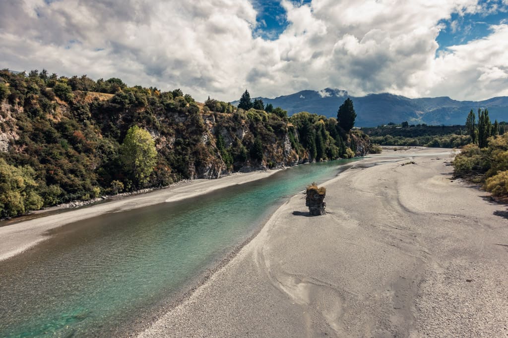 View from historic Shotover Bridge