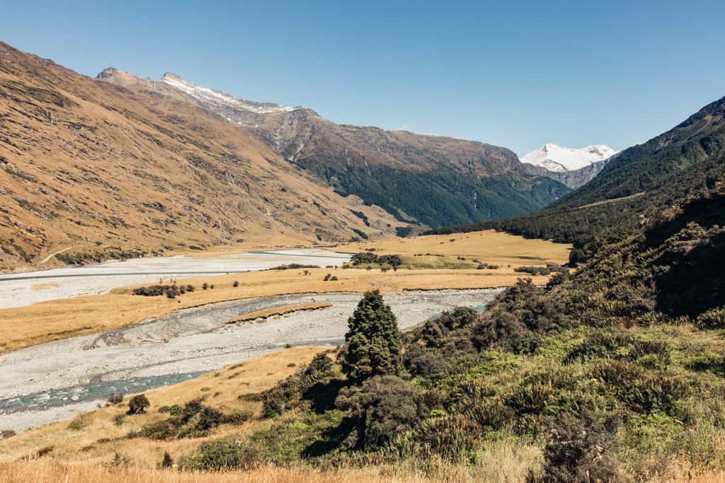 Matakutiku River seen from Rob Roy Glacier Track
