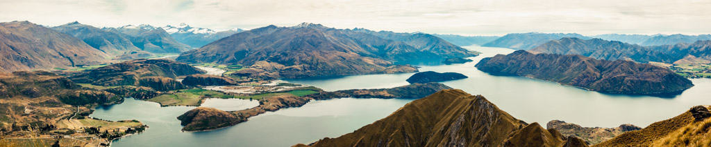 Panoramic view from Roys Peak Track Wanaka