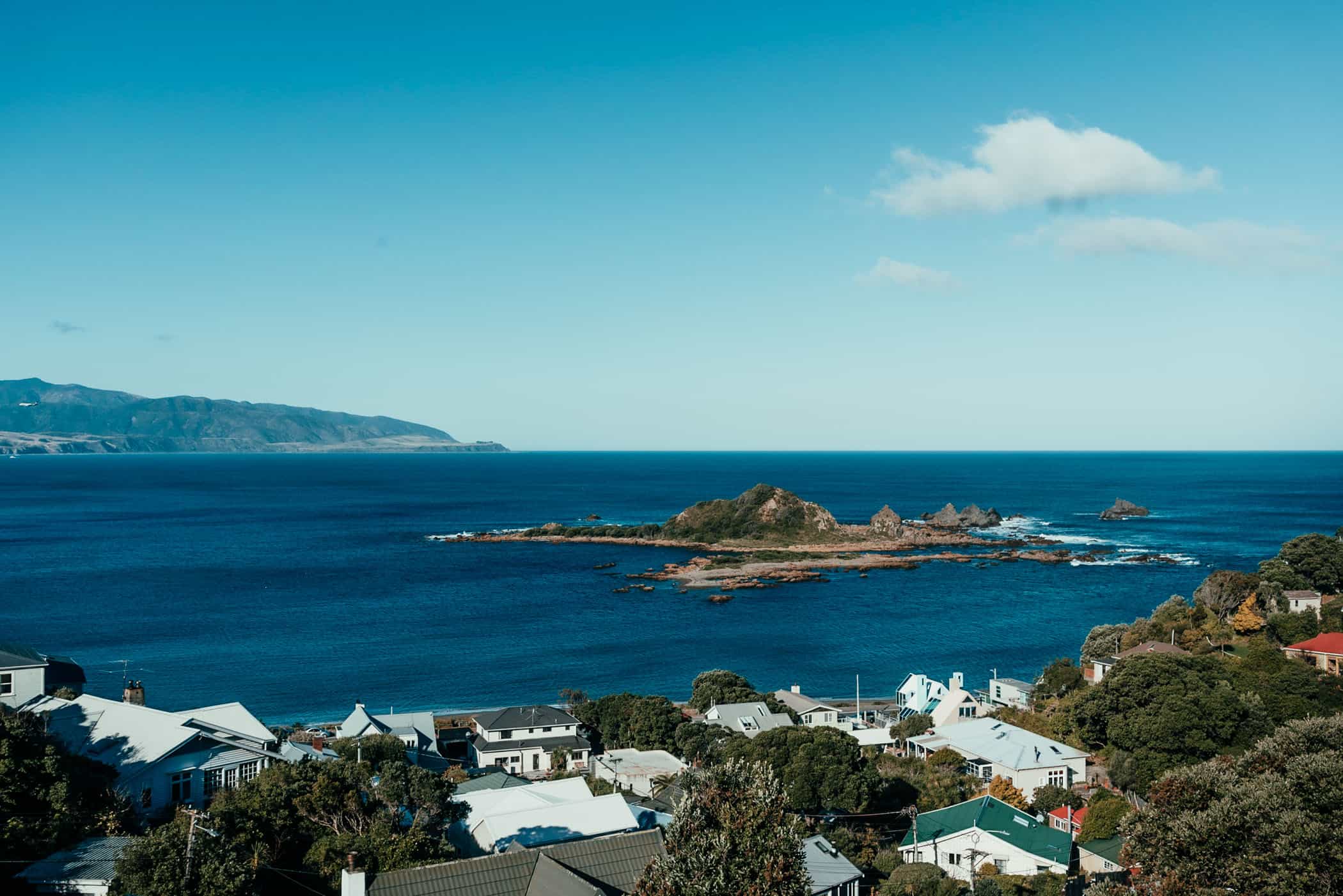View of Taputeranga Island Wellington