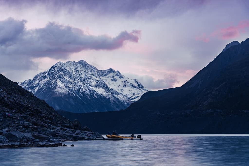 Sunrise at Tasman Lake Mount Cook National Park