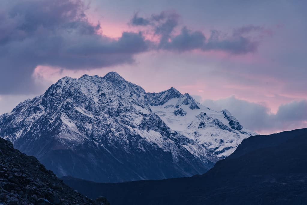 Sunrise at Tasman Lake Mount Cook National Park