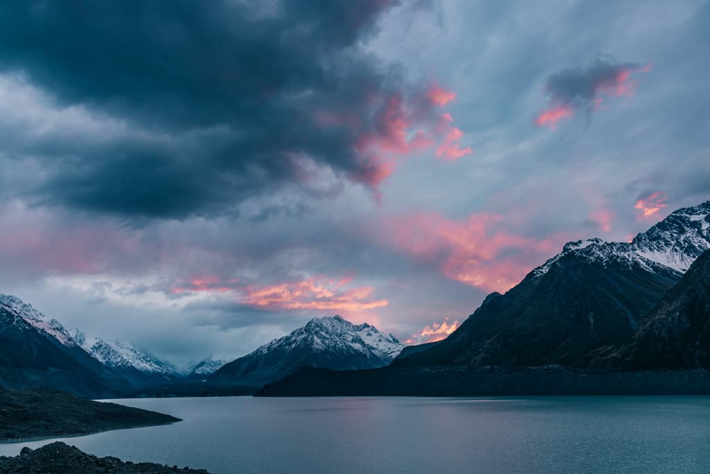 Sunrise at Tasman Lake Mount Cook National Park